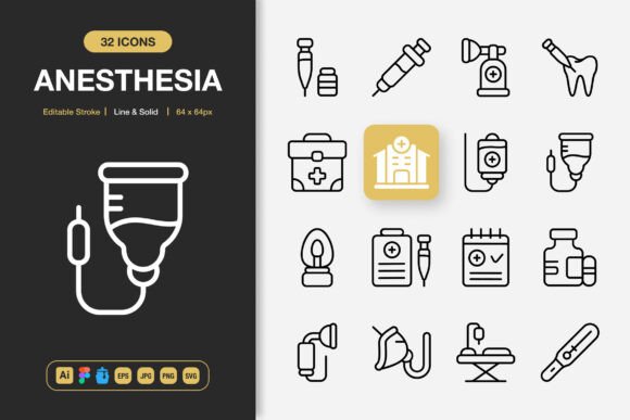 Anesthesia Icons: Graphics and Icons for Modern Design