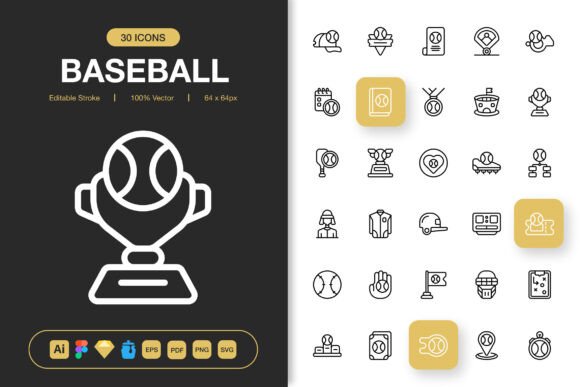 Baseball Icons Pack: Graphics and Icons for Real Projects