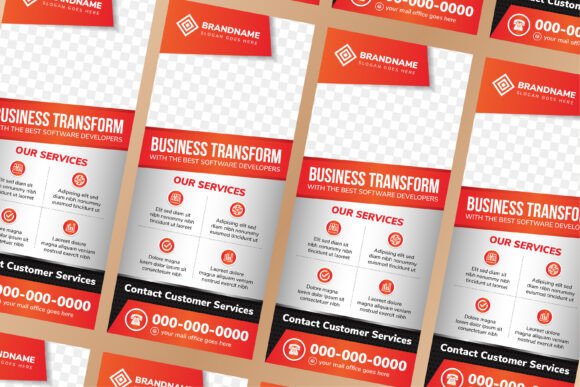 Business Transform Vertical Banner: Graphics for Print Templates