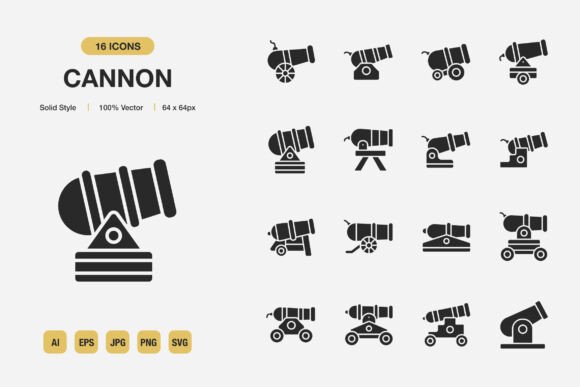 Cannon Solid Icons: Graphics for Modern Branding
