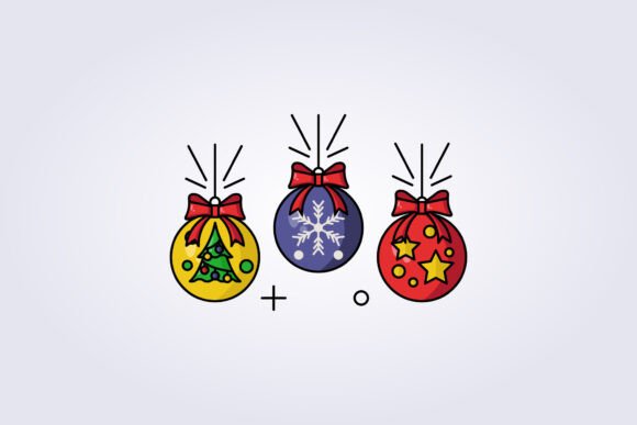 Christmas Balls Icon Vector Illustration Graphics