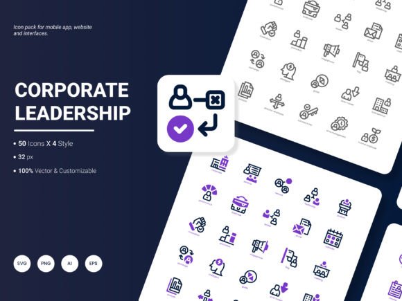 Corporate Leadership Icon Pack: Graphics and Icons for Real Projects
