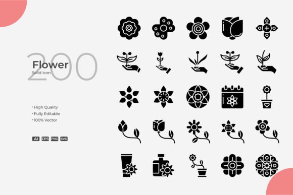 Flower Solid: Graphics and Icons for Digital Sellers