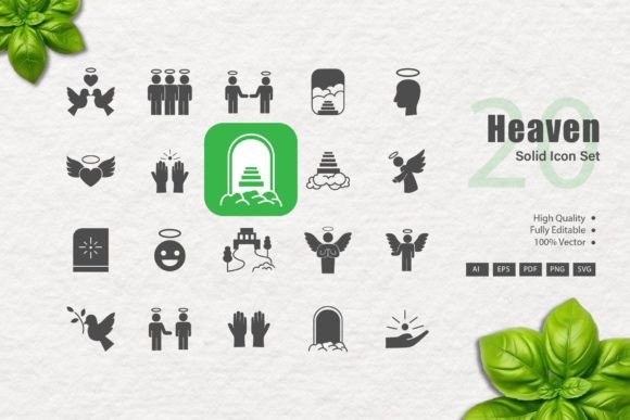 Heaven Solid Icon: Graphics and Icons for Creative Design