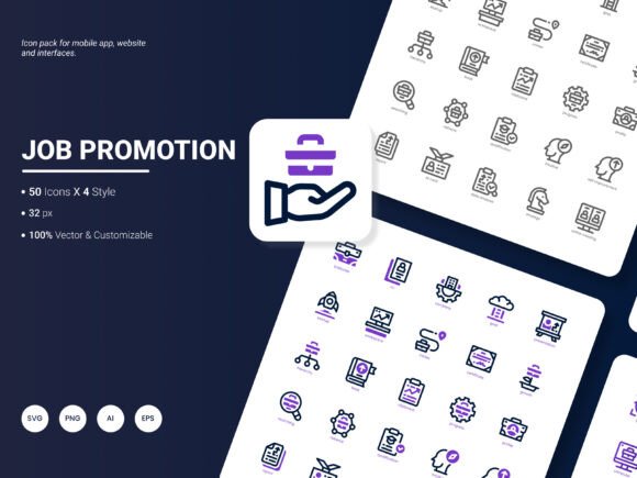 Job Promotion Icon Pack: Graphics and Icons for Real Projects