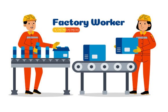 Man and Woman Factory Worker Profession Review