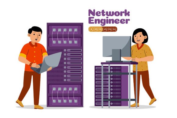 Man and Woman Network Engineer Profesion