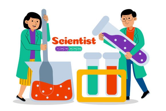 Man and Woman Scientist Profession