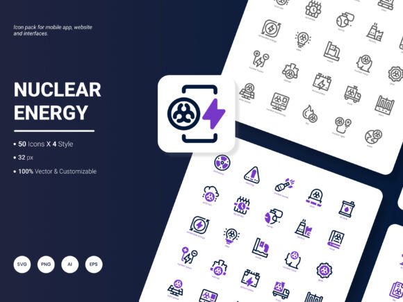 Nuclear Energy Icon Pack: Graphics & Icons