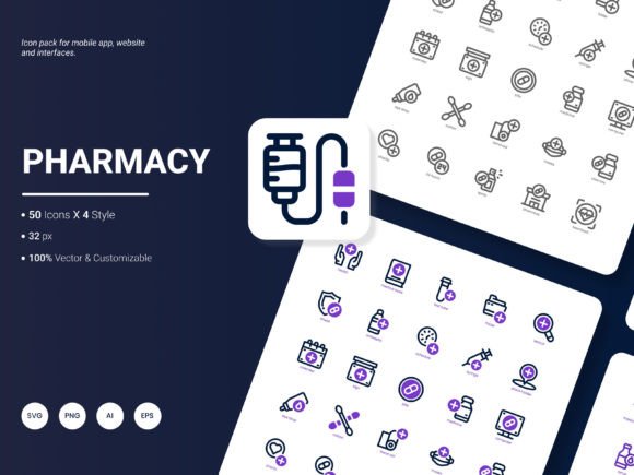 Pharmacy Icon Pack: Graphics and Icons for Digital Sellers