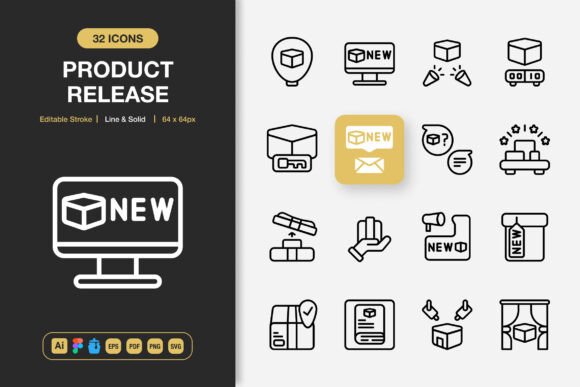 Product Release Icons: Graphics and Icons for Digital Sellers