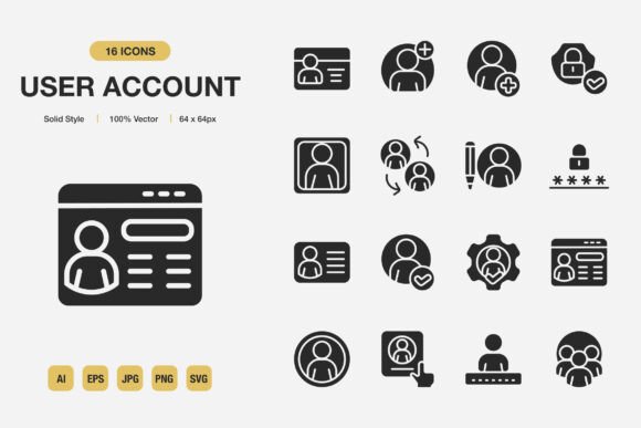 User Account Solid Icons