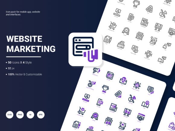 Website Marketing Icon Pack Graphics